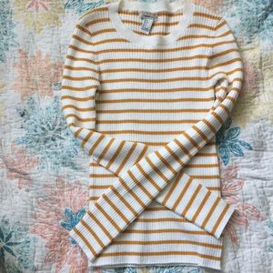 Yellow and White Striped Shirt